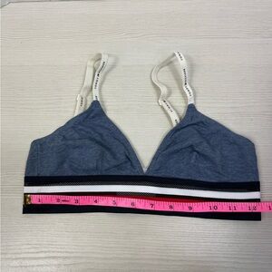 Tommy Hilfiger Navy & White Striped Triangle Bralette